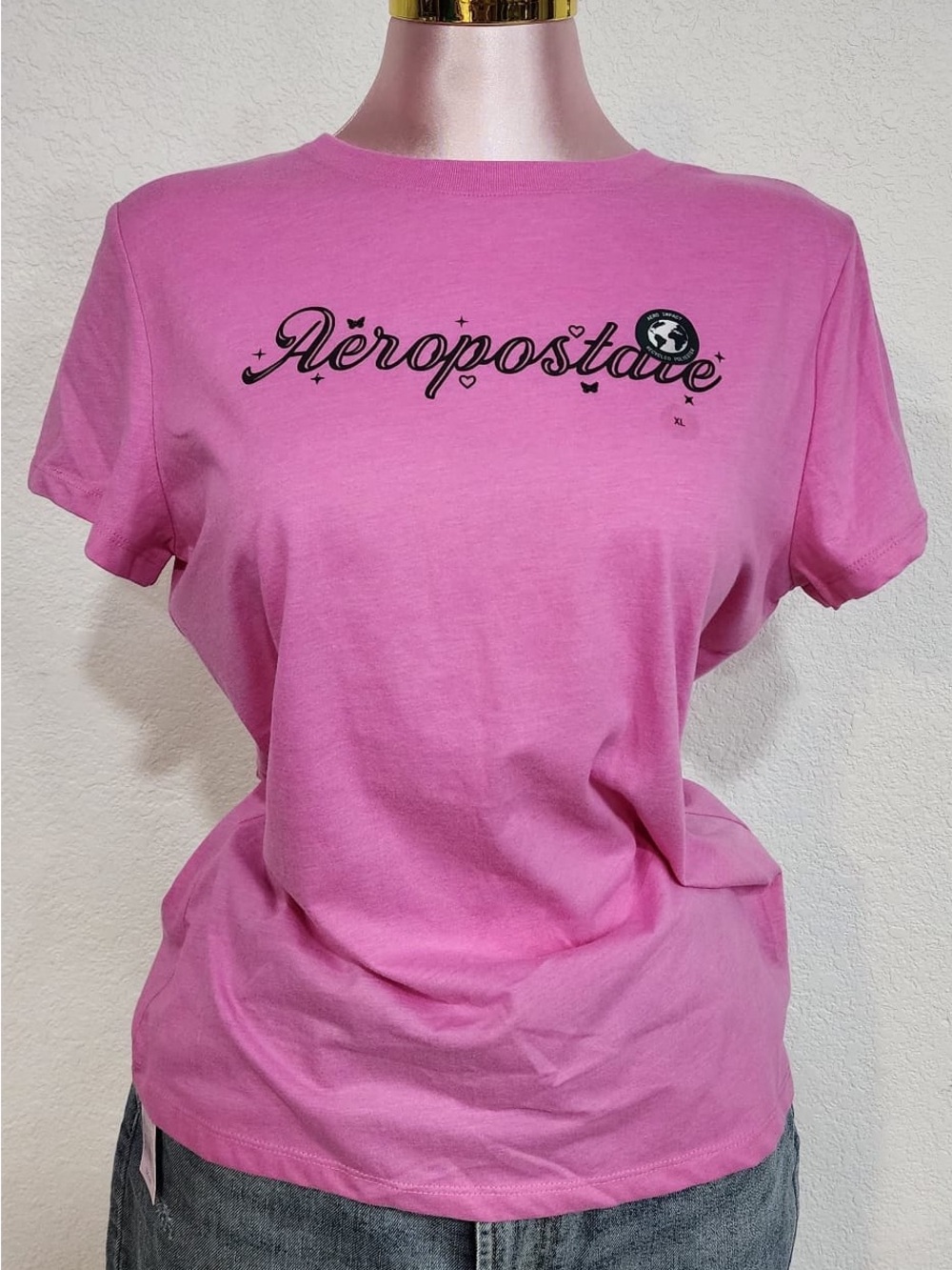 Aeropostale Pink Logo Graphic Tee